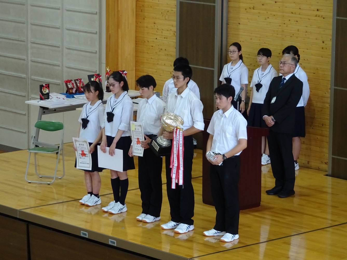 野川葵 表彰伝達式、壮行会、一学期終業式 | 岡山朝日高等学校