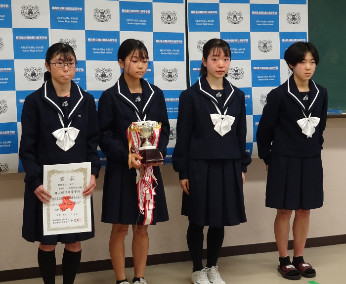 二学期 終業式、表彰伝達式、壮行式 | 岡山朝日高等学校